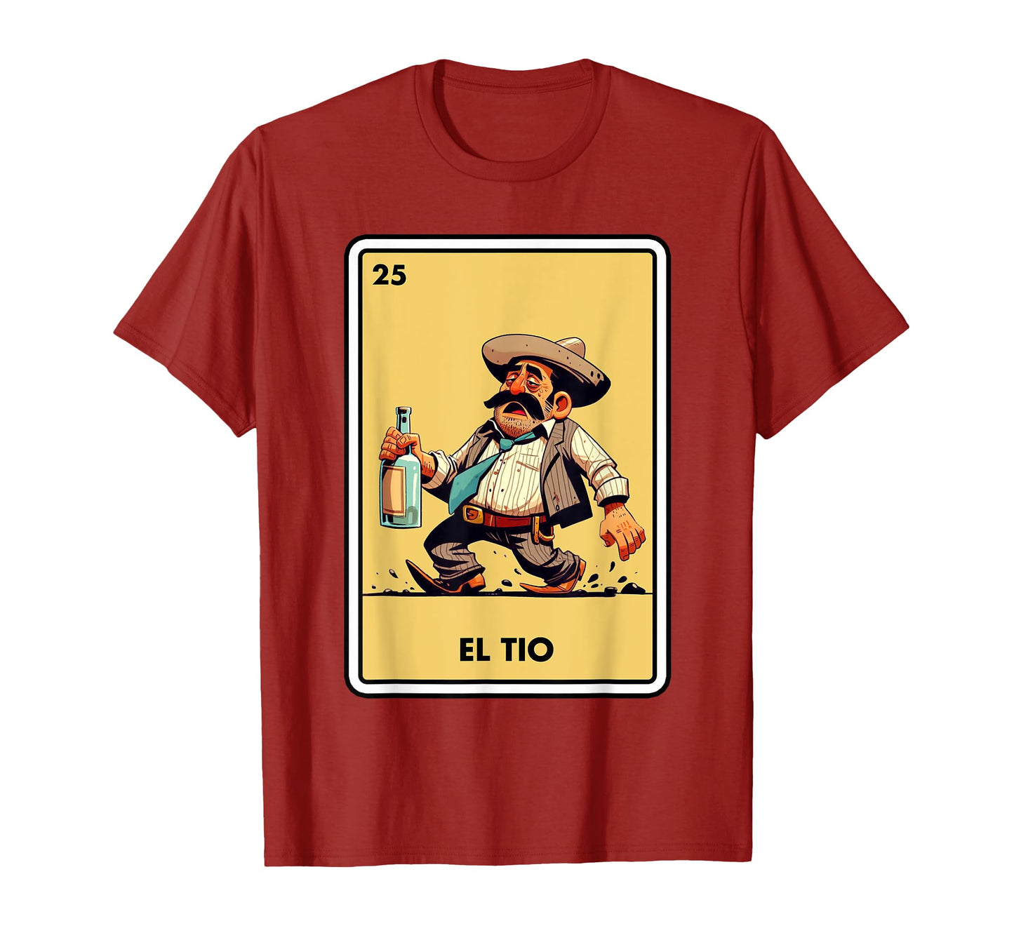 Mexican Uncle Drinking Lover Tio El Tio Mexican Bingo Card T-Shirt