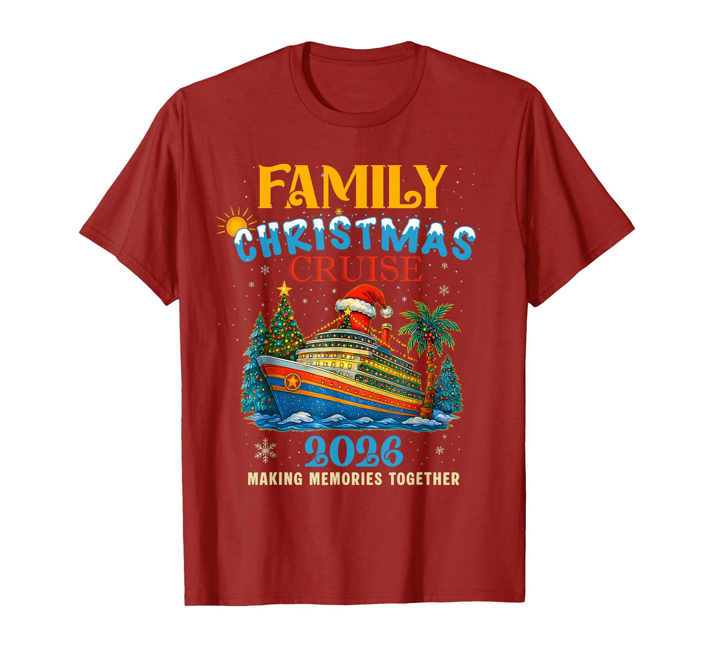 Family Christmas Cruise 2026 Matching Family Cruise Holiday T-Shirt
