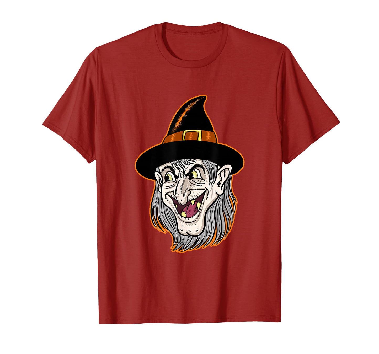 Vintage Witch Happy Halloween Horror Scary Creepy Retro Fun T-Shirt