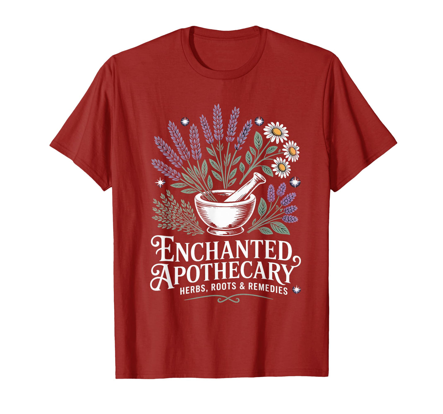 Enchanted Apothecary Herbs Roots Remedies Witchy T-Shirt