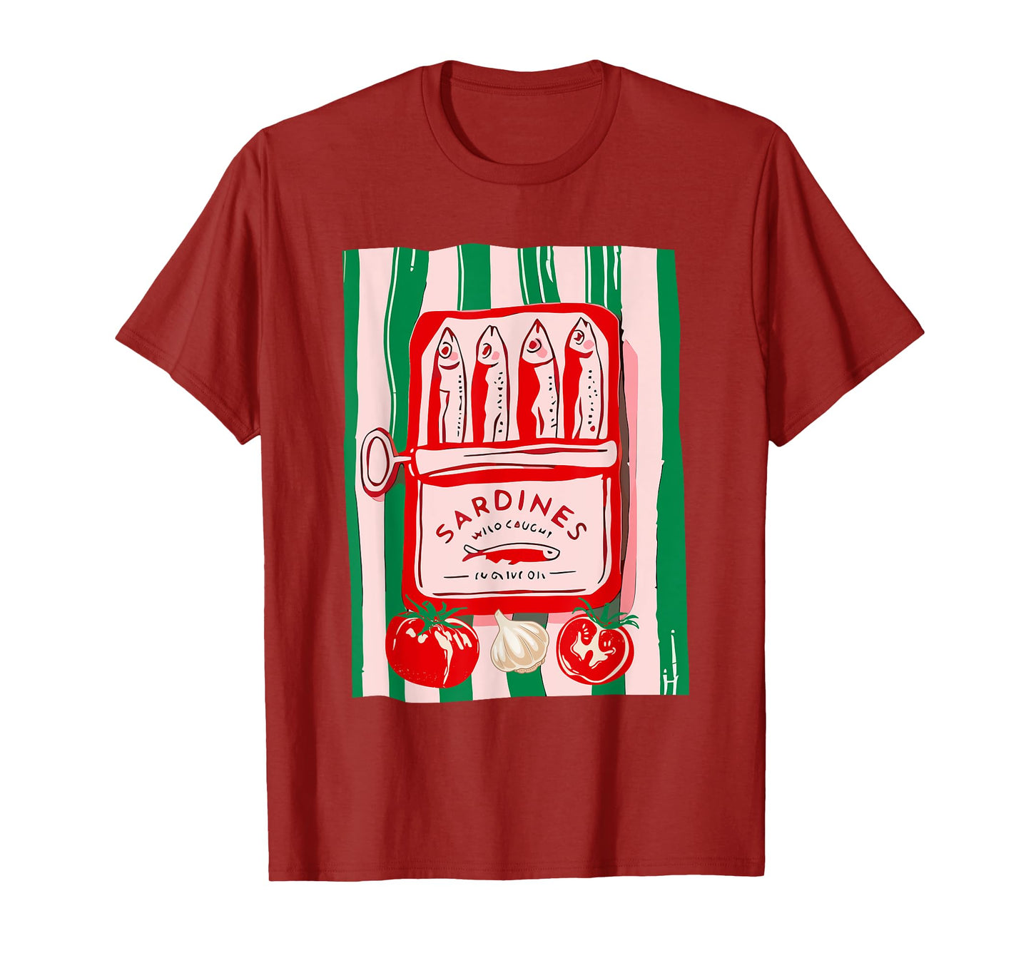 Sardines Portugal Tinned Fish Retro Sardines Men Women T-Shirt