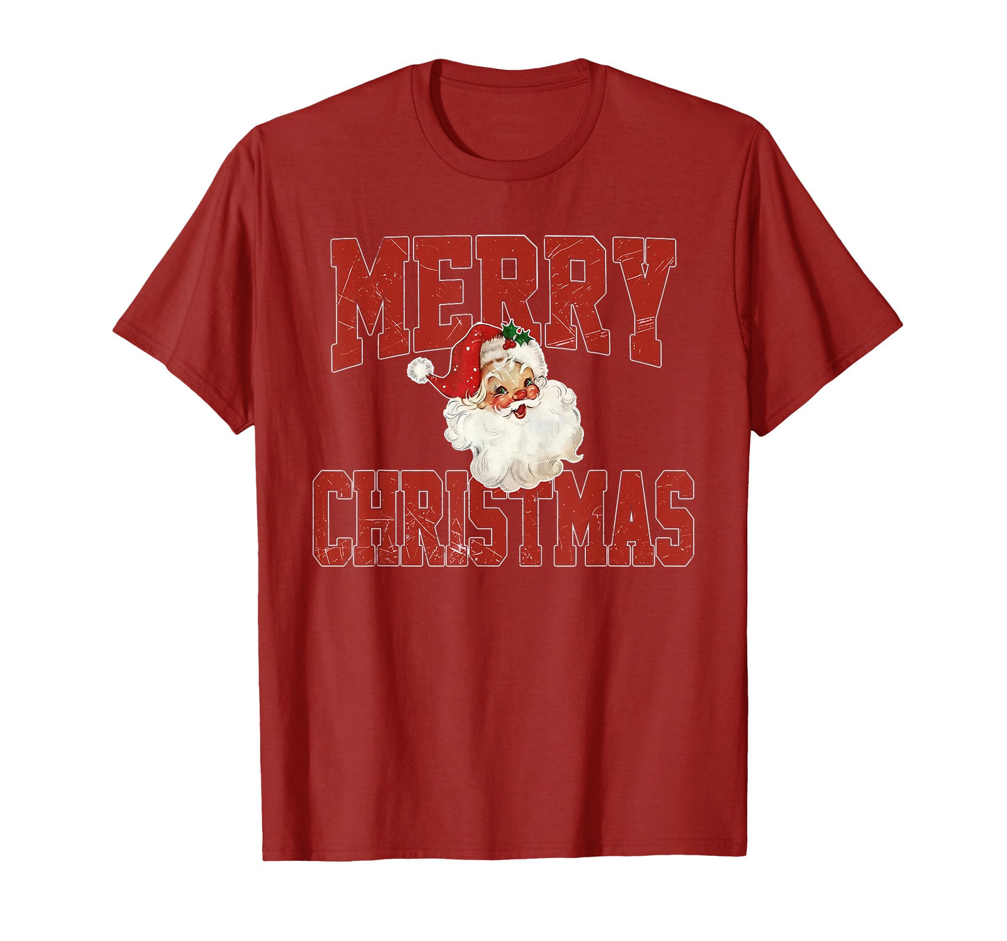 Santa Claus Merry Christmas Xmas Pajamas Holiday Vintage T-Shirt