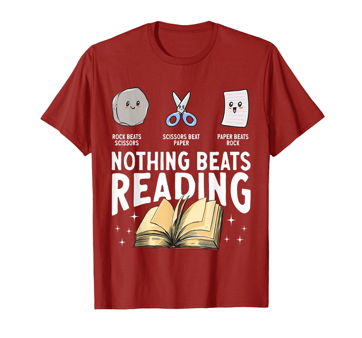 Rock Paper Scissors Nothing Beats Reading T-Shirt