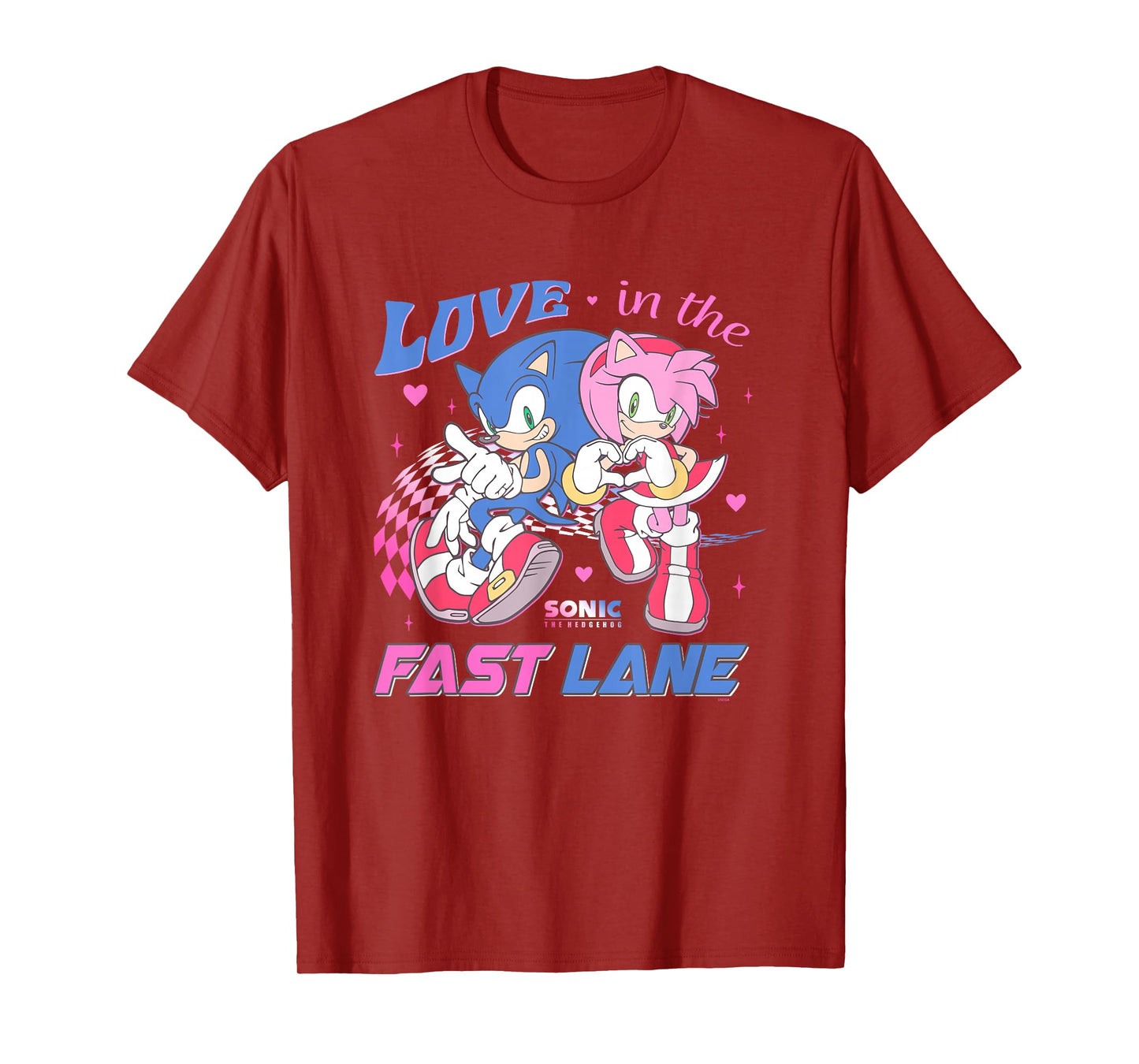 Sonic The Hedgehog Valentine's Day Love In The Fast Lane T-Shirt