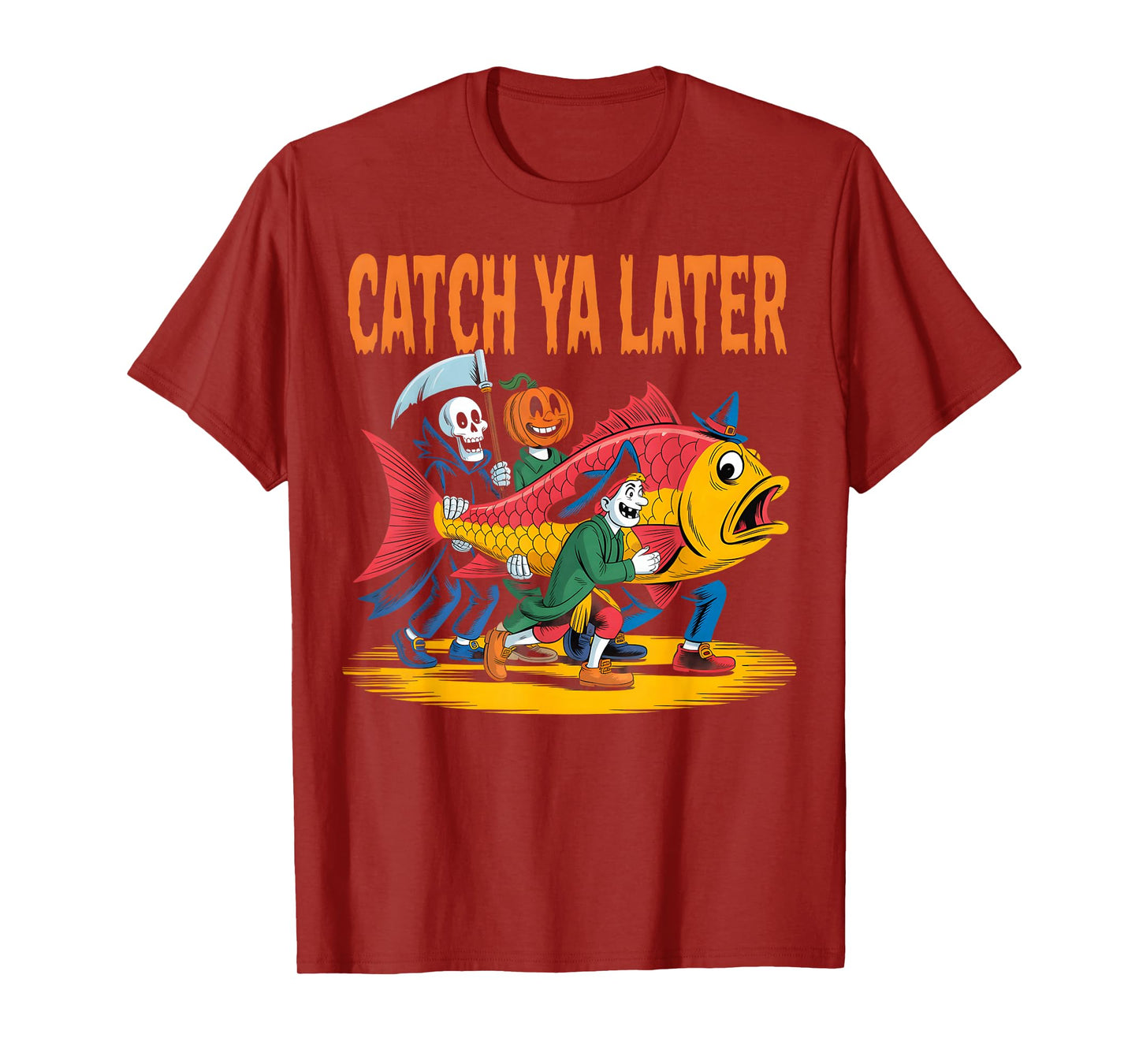 Catch Ya Later Funny Halloween Fish Costume Design T-Shirt
