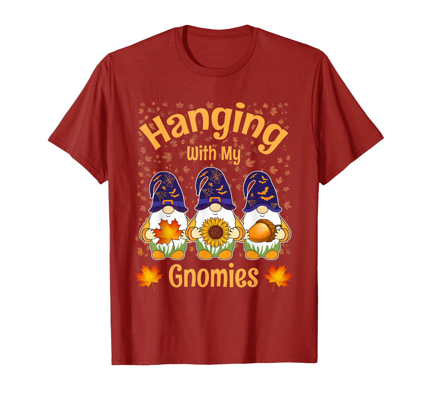 Hanging with My Gnomies Halloween Gnome Witch Men Women Kids T-Shirt