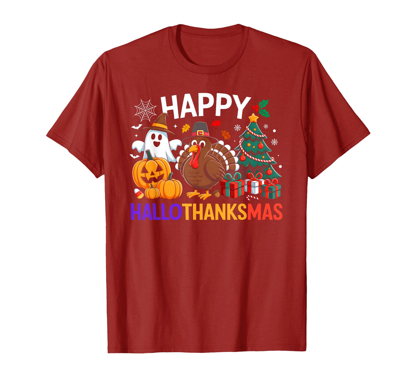 Happy Hallothanksmas Halloween Thanksmas Holiday Season T-Shirt