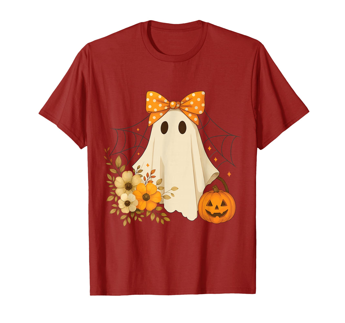Coquette Flower Lace Ghost Funny Halloween Costume Tee T-Shirt