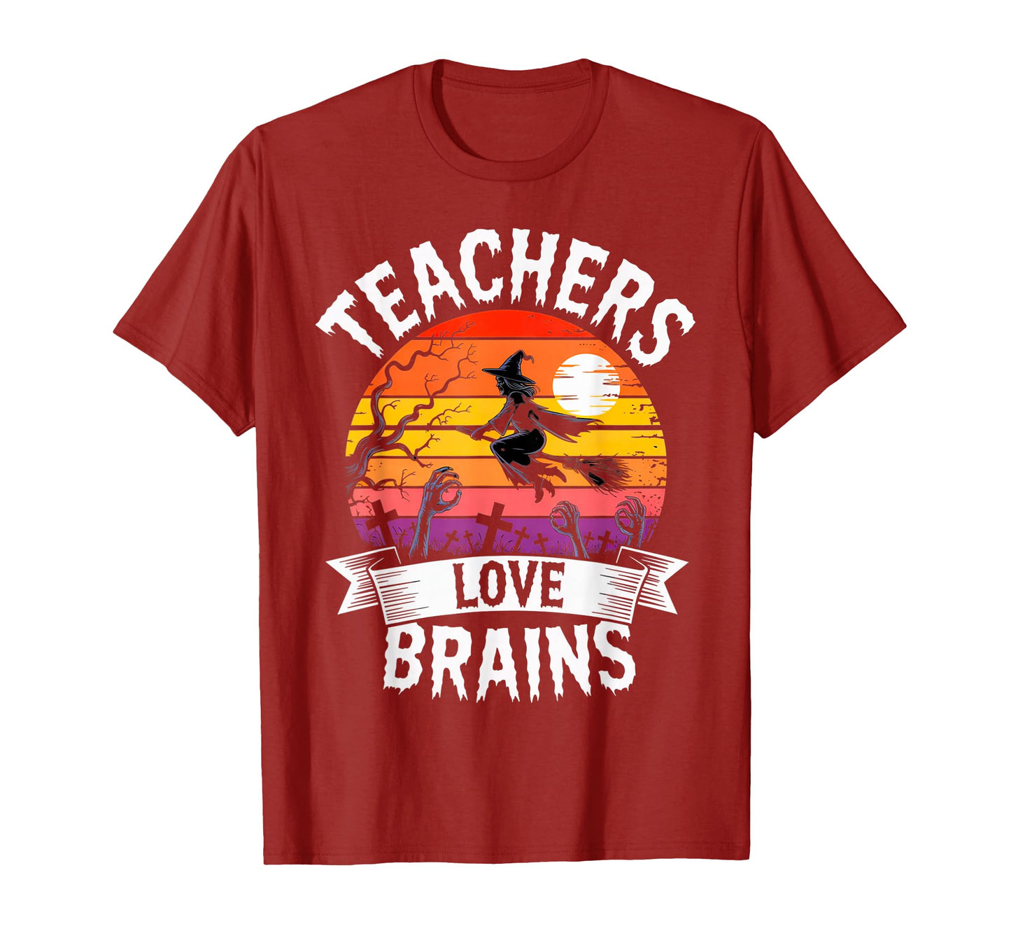 Teachers Love Brains Zombie Humor Outfit for Halloween T-Shirt
