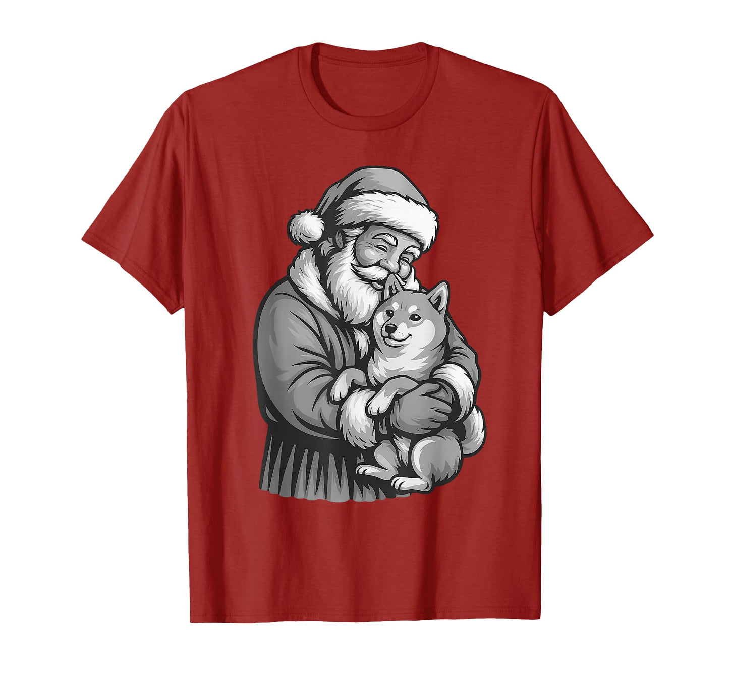 Shiba Inu Santa Claus Christmas Dog Lover T-Shirt