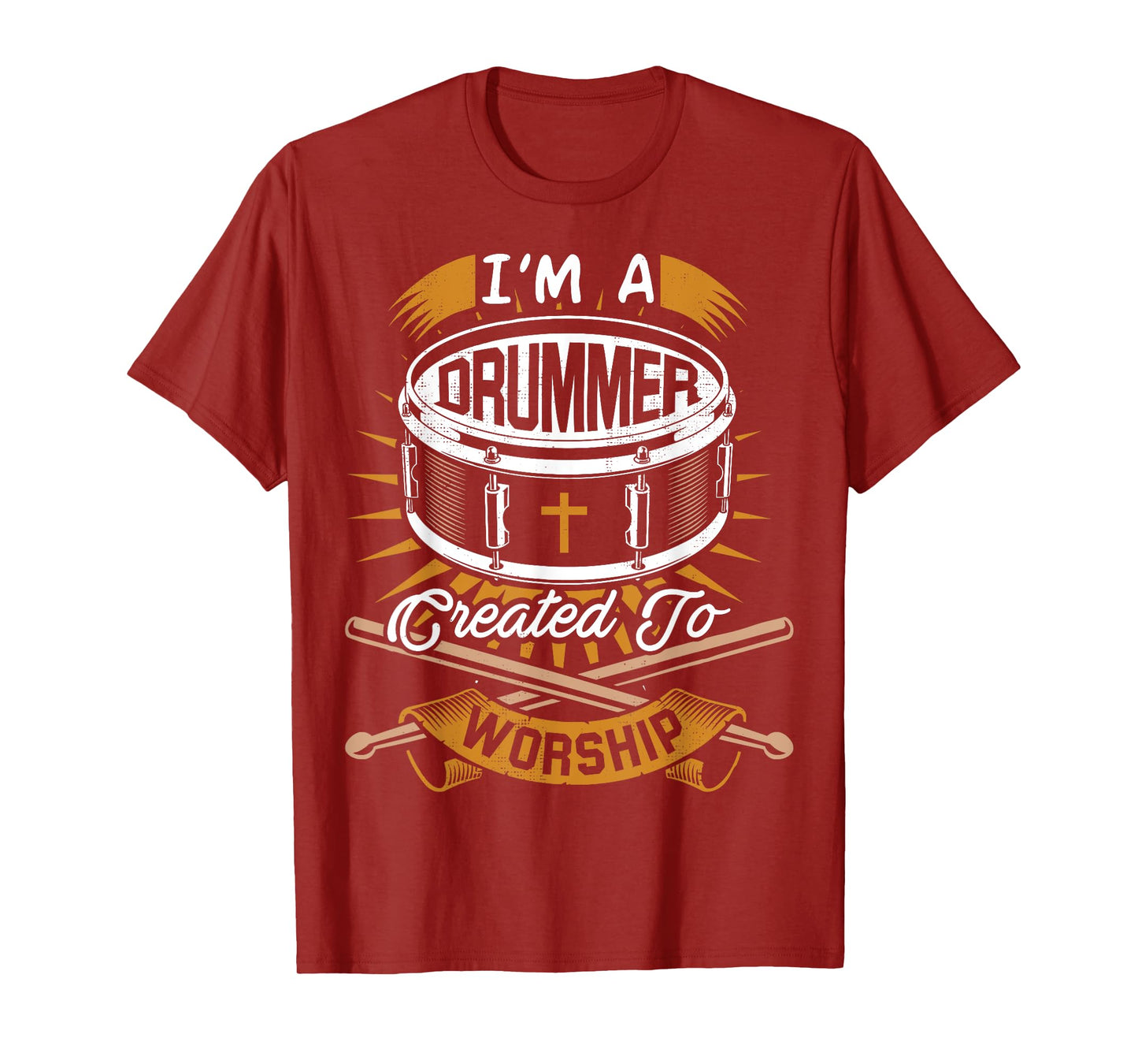 Christian Drummer Gift Idea for Drummers Who Rock God T-Shirt