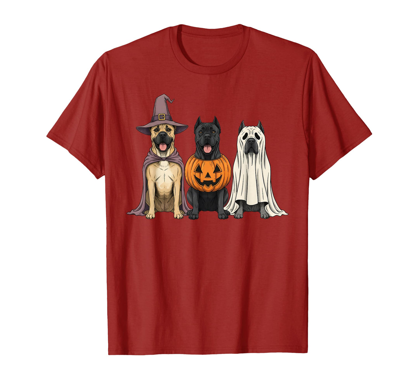 Spooky Ghost Cane Corso Pumpkin Halloween Dog Lover T-Shirt
