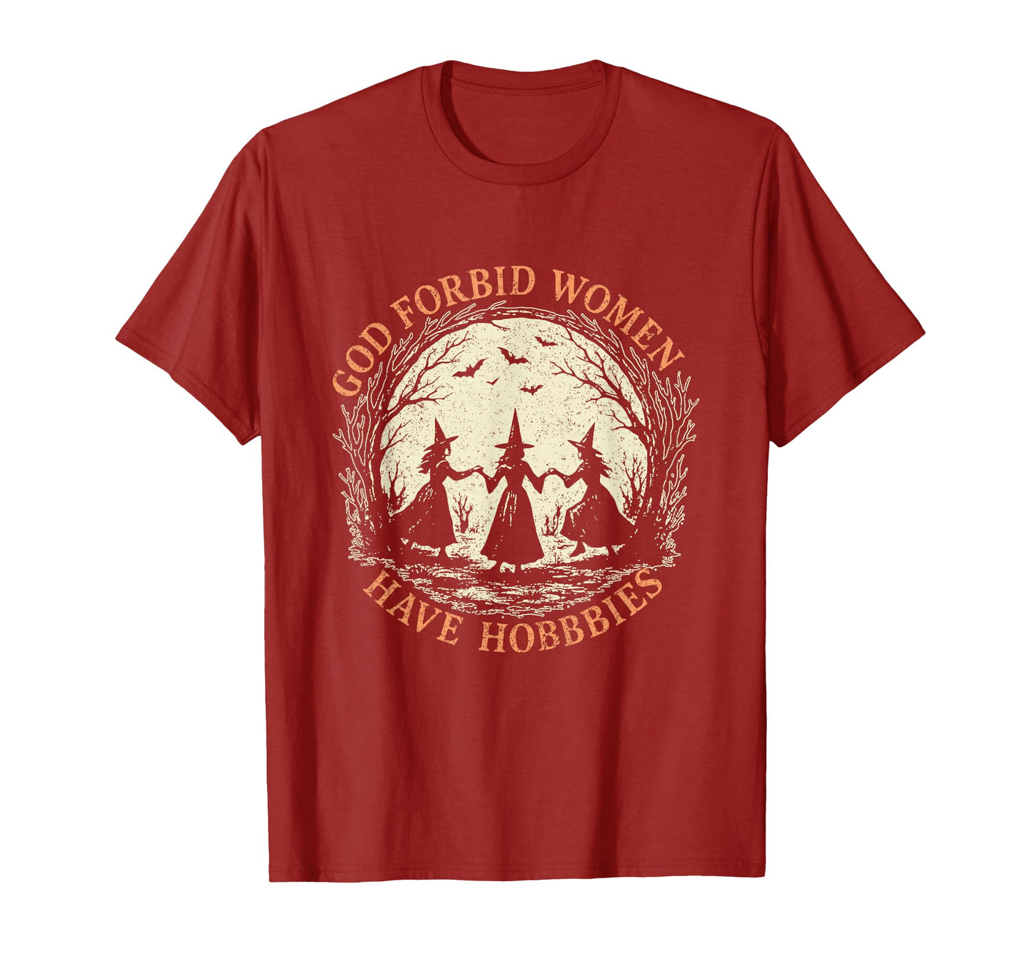 God Forbid Women Have Hobbies Feminist Witch Halloween T-Shirt