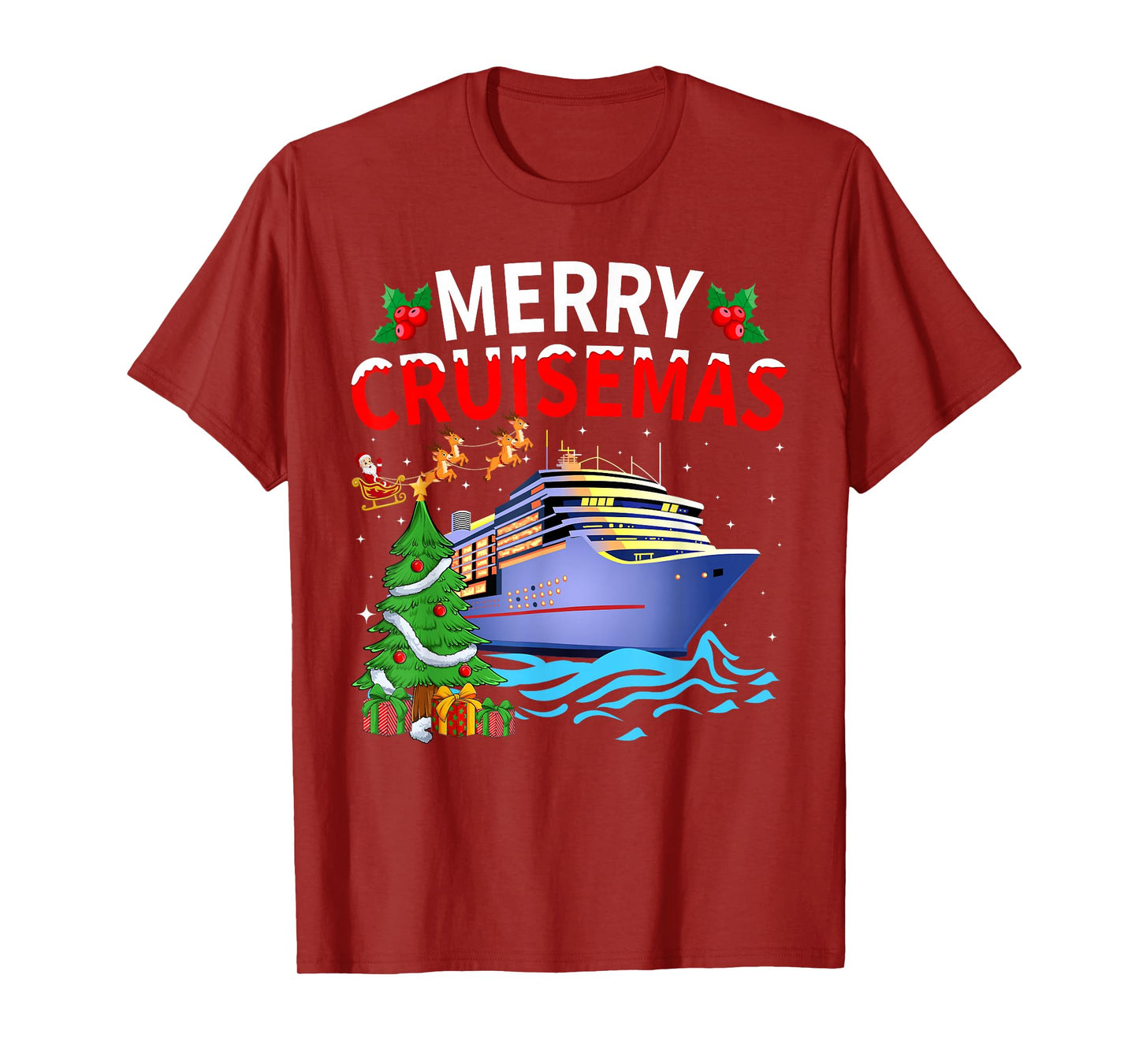 Cruise Ship Merry Christmas Family Cruising Vacation Xmas T-Shirt