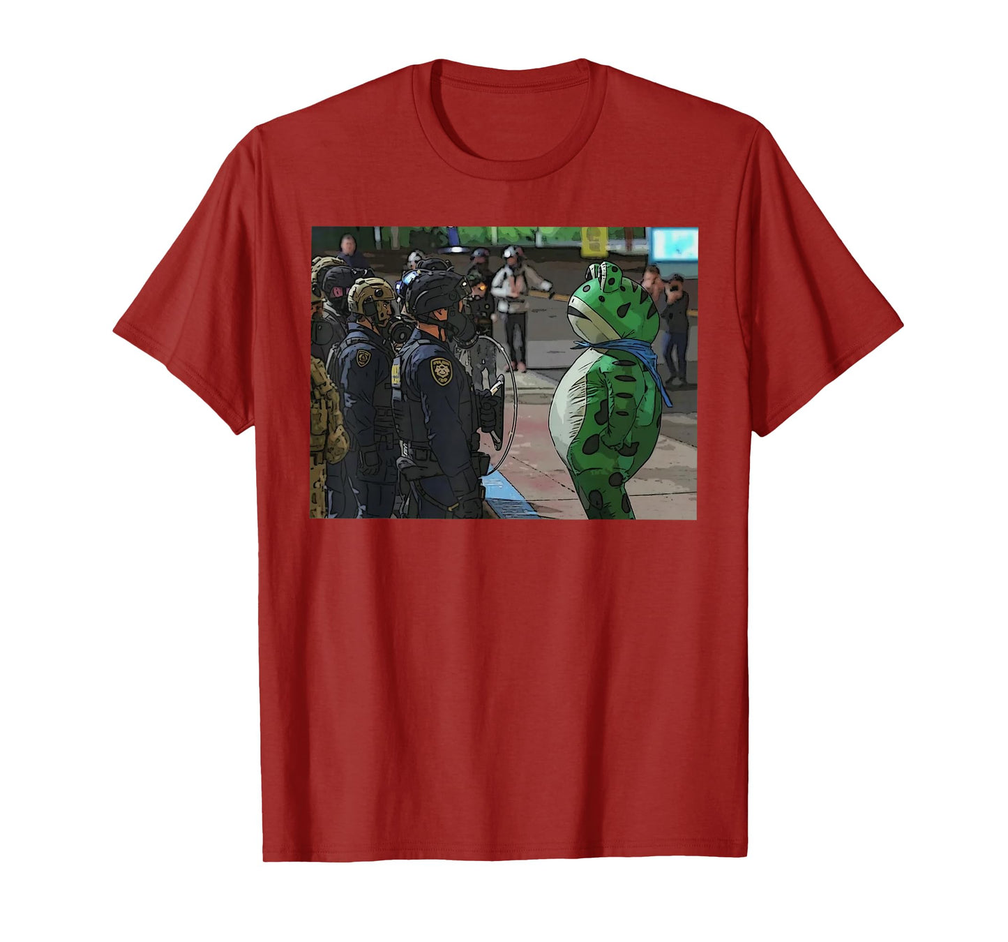 Portland Frog Protest Meme Frog Viral for Men Women T-Shirt
