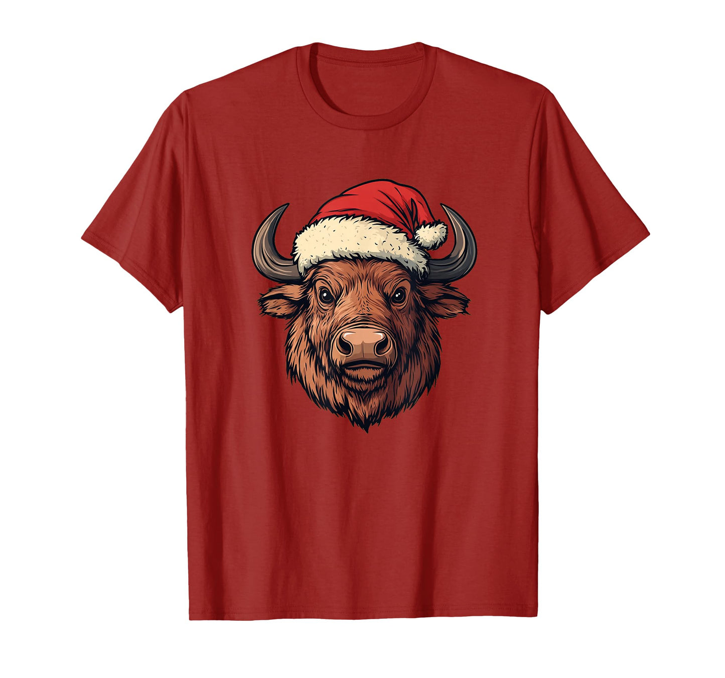 Holiday Fun with Buffalo in Santa Hat Costume T-Shirt