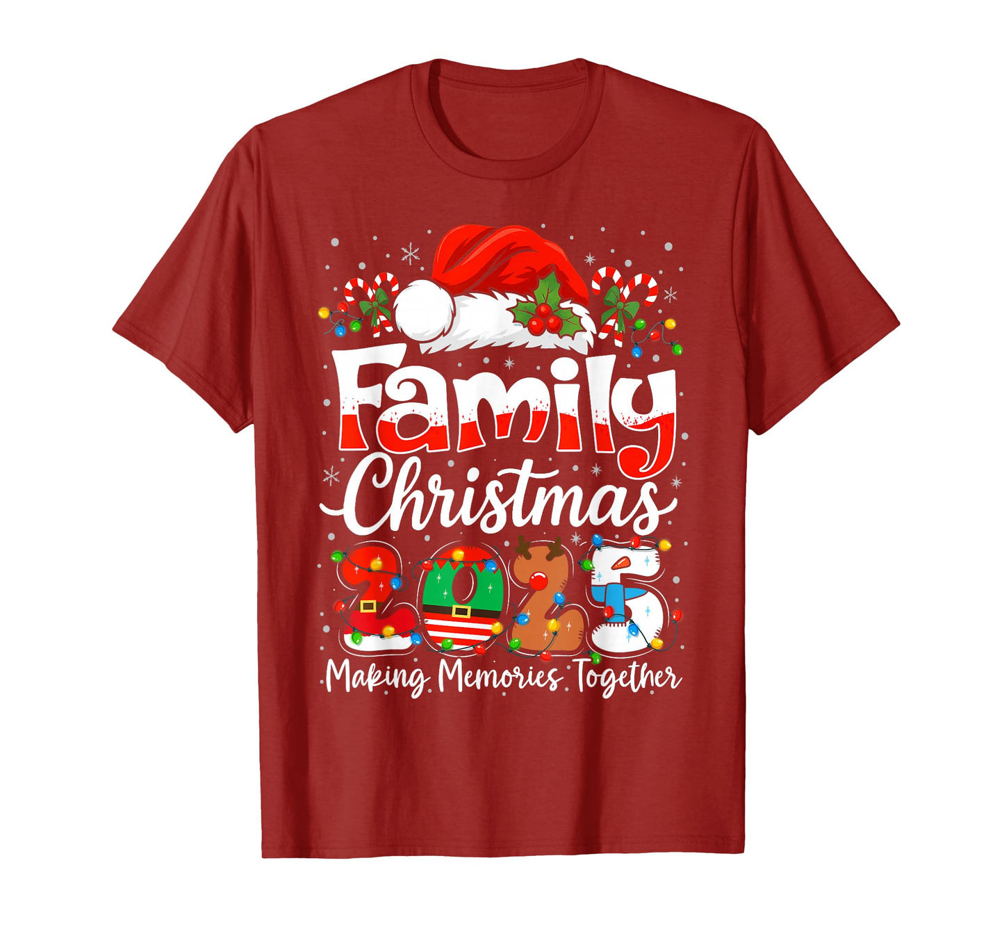 Family Christmas 2025 Matching Outfit Xmas Squad Santa T-Shirt