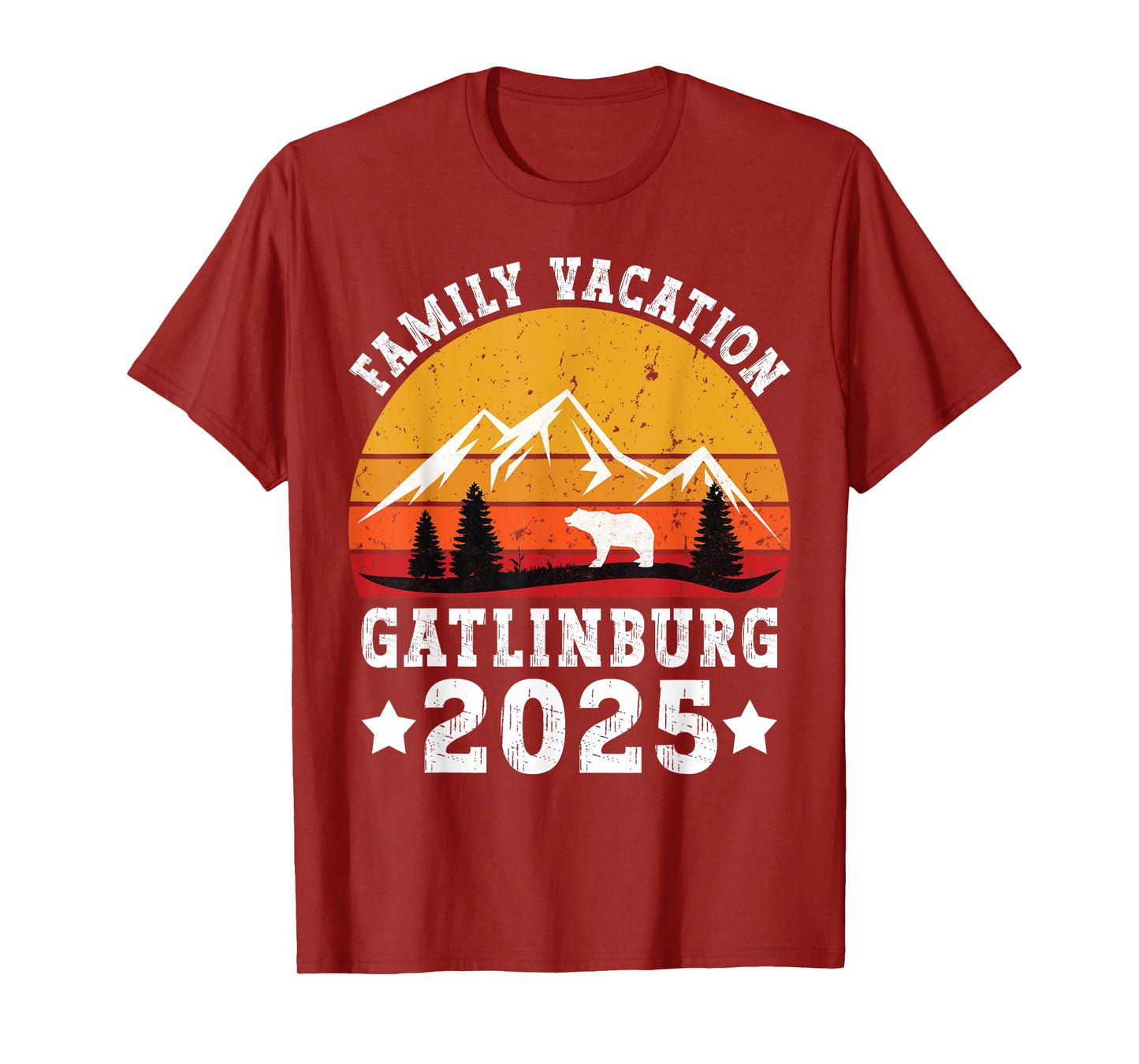 Family Vacation 2025 Gatlinburg Tennessee Smoky Mountains T-Shirt