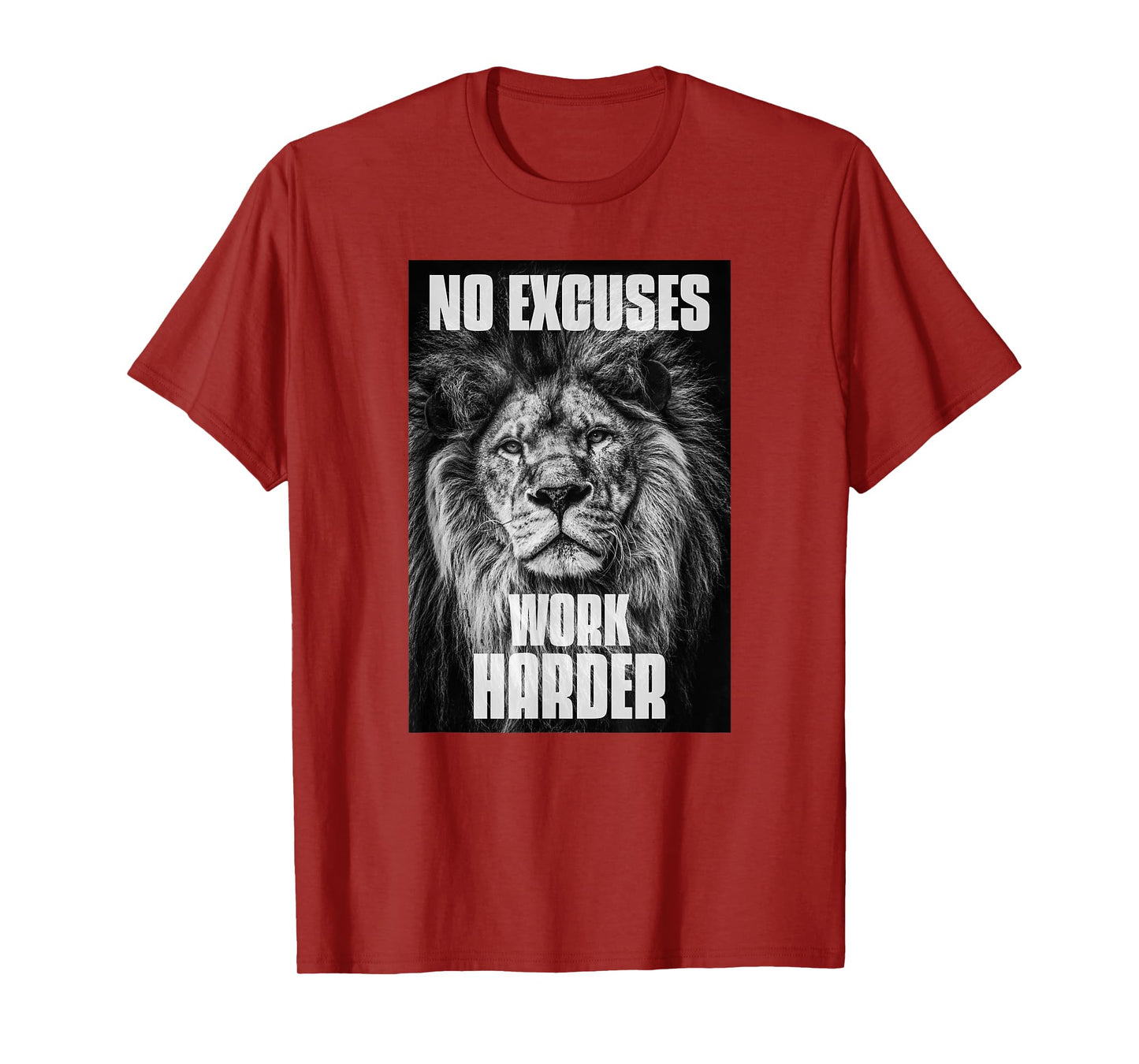 No Excuses Work Harder Bodybuilding Gym Motivational Workout T-Shirt