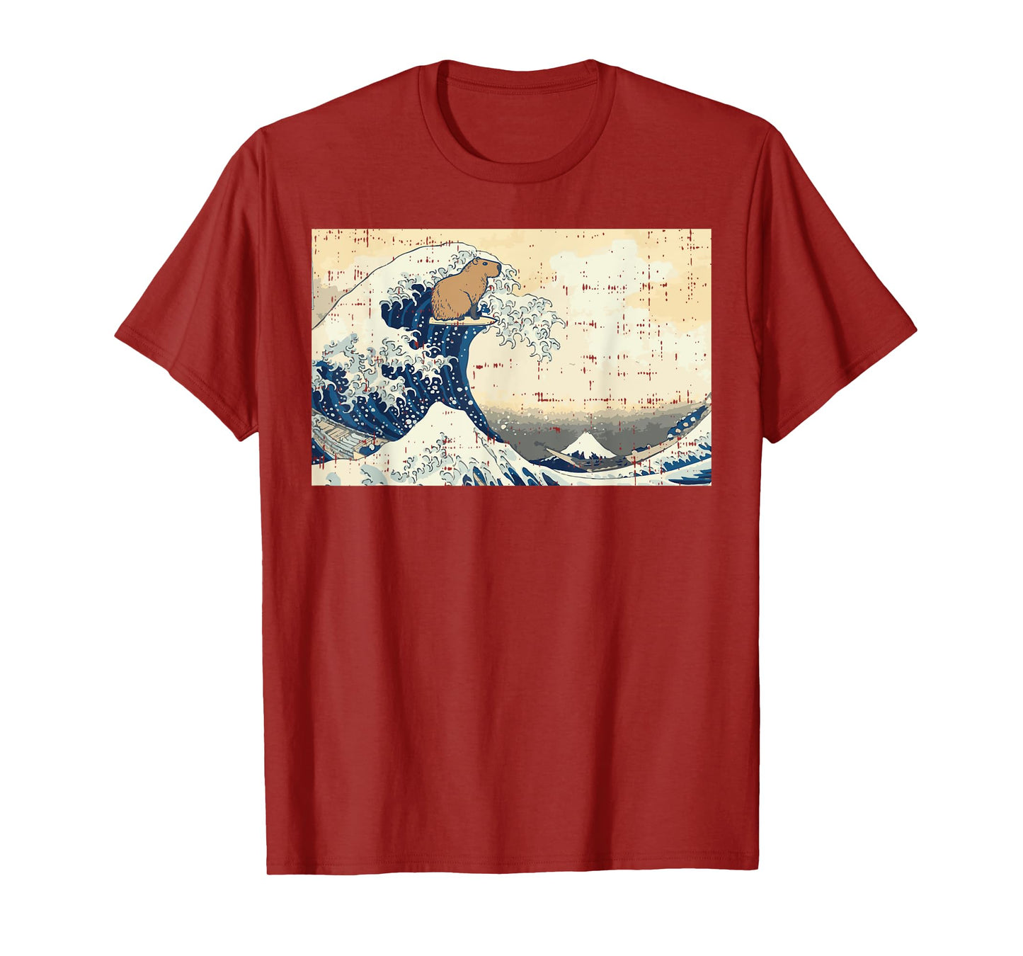 Capybara Great Wave Kanagawa Vintage Japanese Men Women Kids T-Shirt