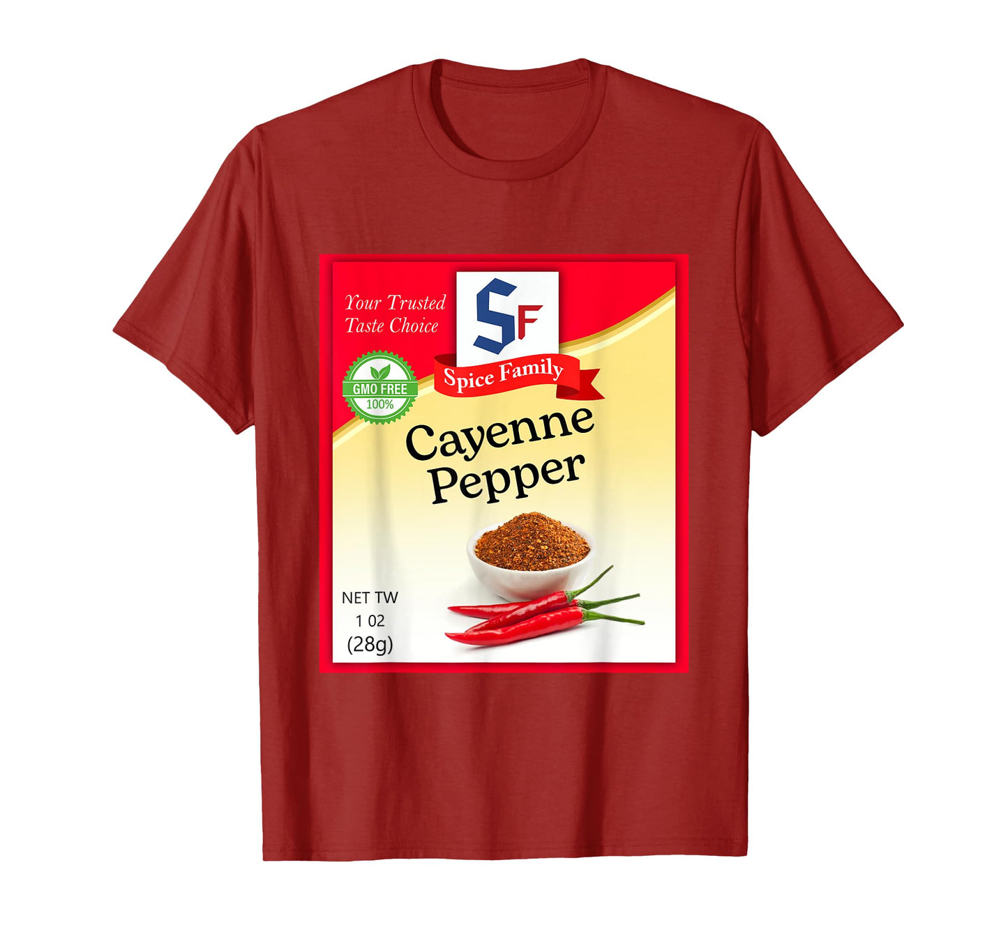 Cayenne Pepper Condiment Holiday Spice Group Costumes T-Shirt