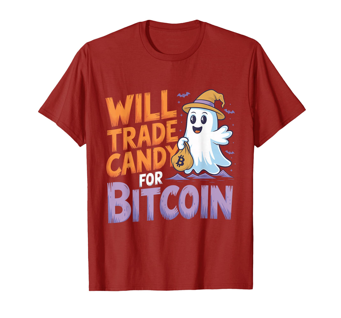 Will Trade Candy for Bitcoin - Funny Halloween Crypto T-Shirt