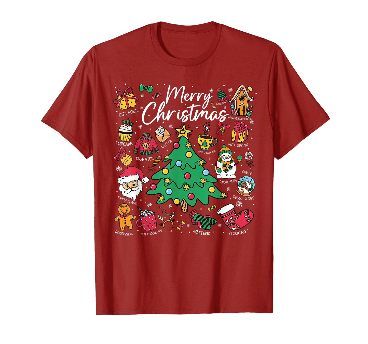 Merry Christmas Santa Claus Holiday Tis The Season Women Kid T-Shirt