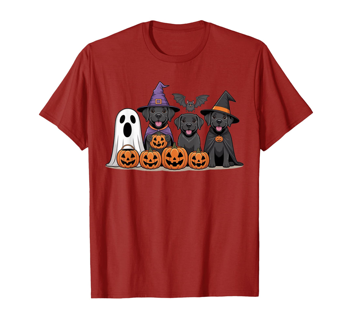 Funny Dog Lover Ghost Witch Pumpkin, Cute Labrador Halloween T-Shirt