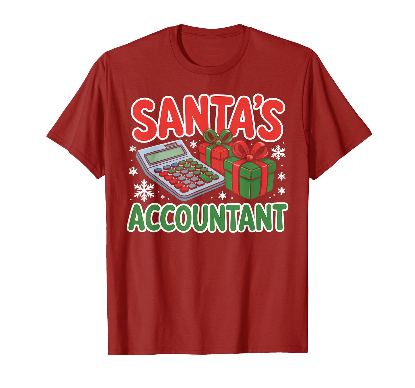 Santa’s Accountant Funny Holiday Accounting T-Shirt