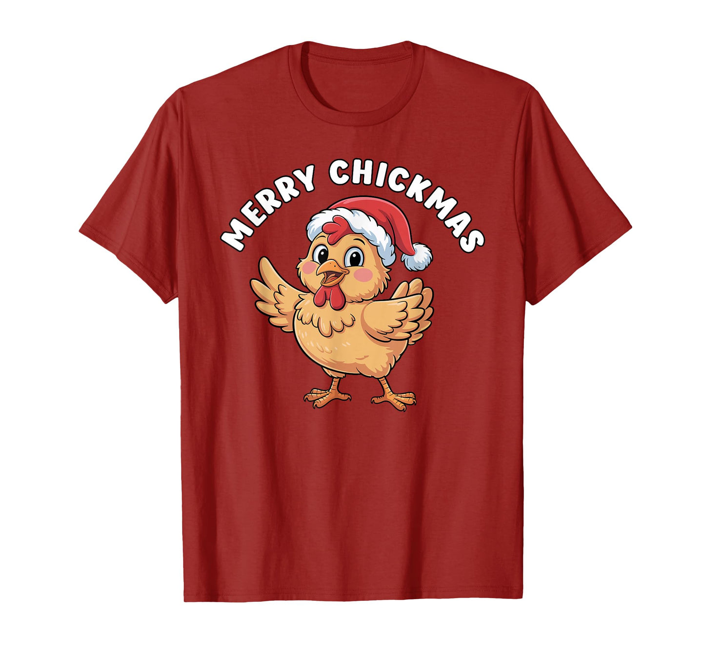 Merry Chickmas, Christmas Chicken Pun T-Shirt