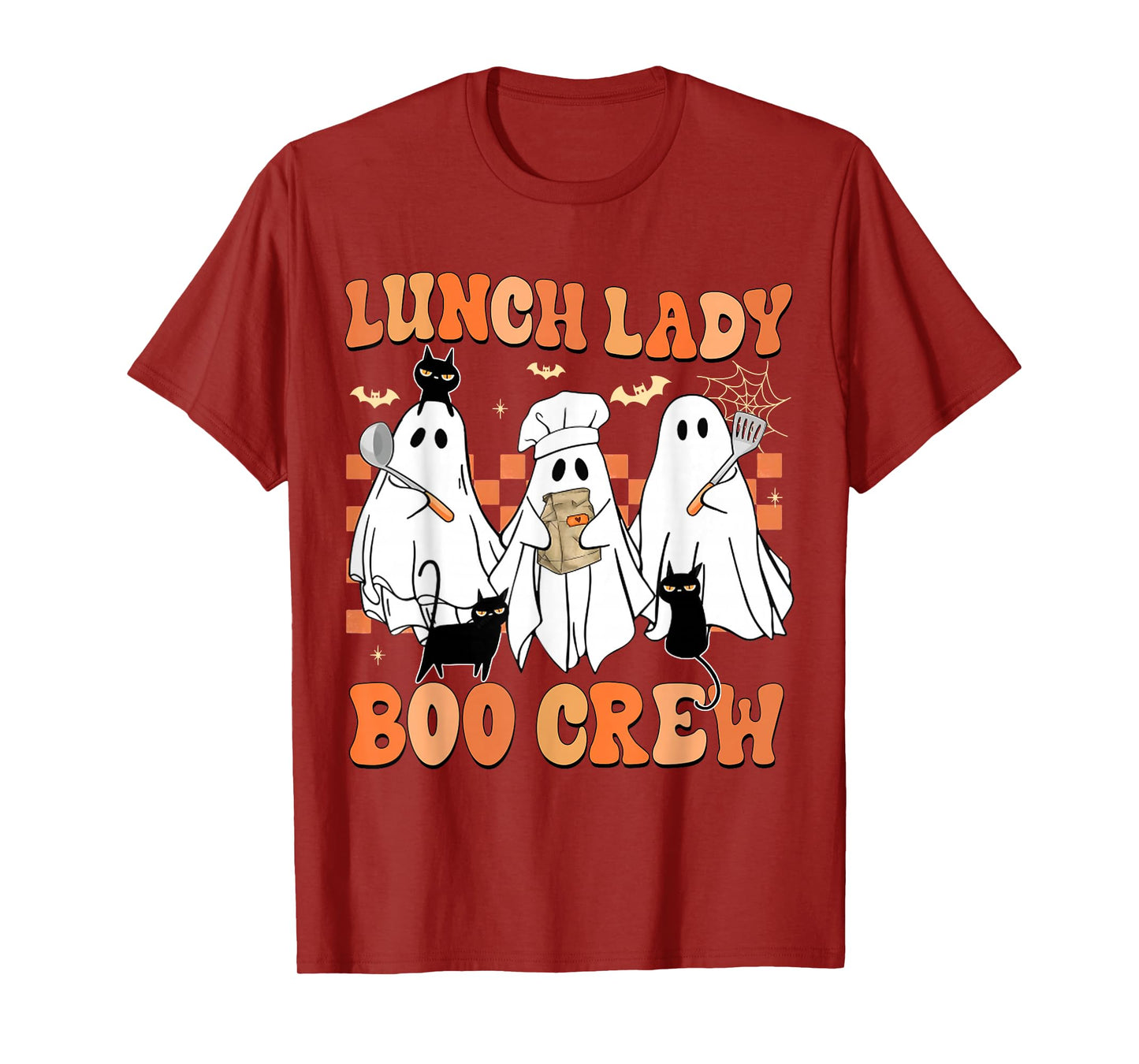 Lunch Lady Boo Crew Ghost Chef Funny Cafeteria Worker Staff T-Shirt