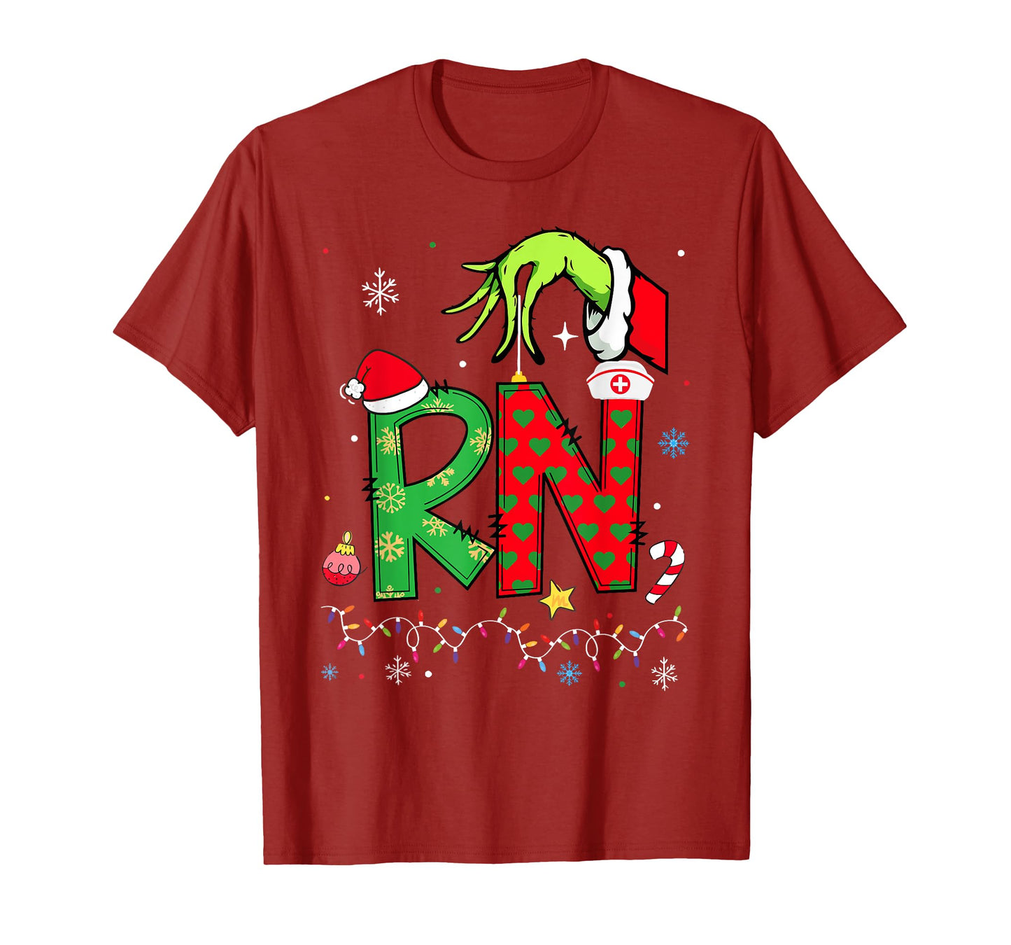 Christmas RN Registered Nurse Holiday Healthcare Xmas Santa T-Shirt