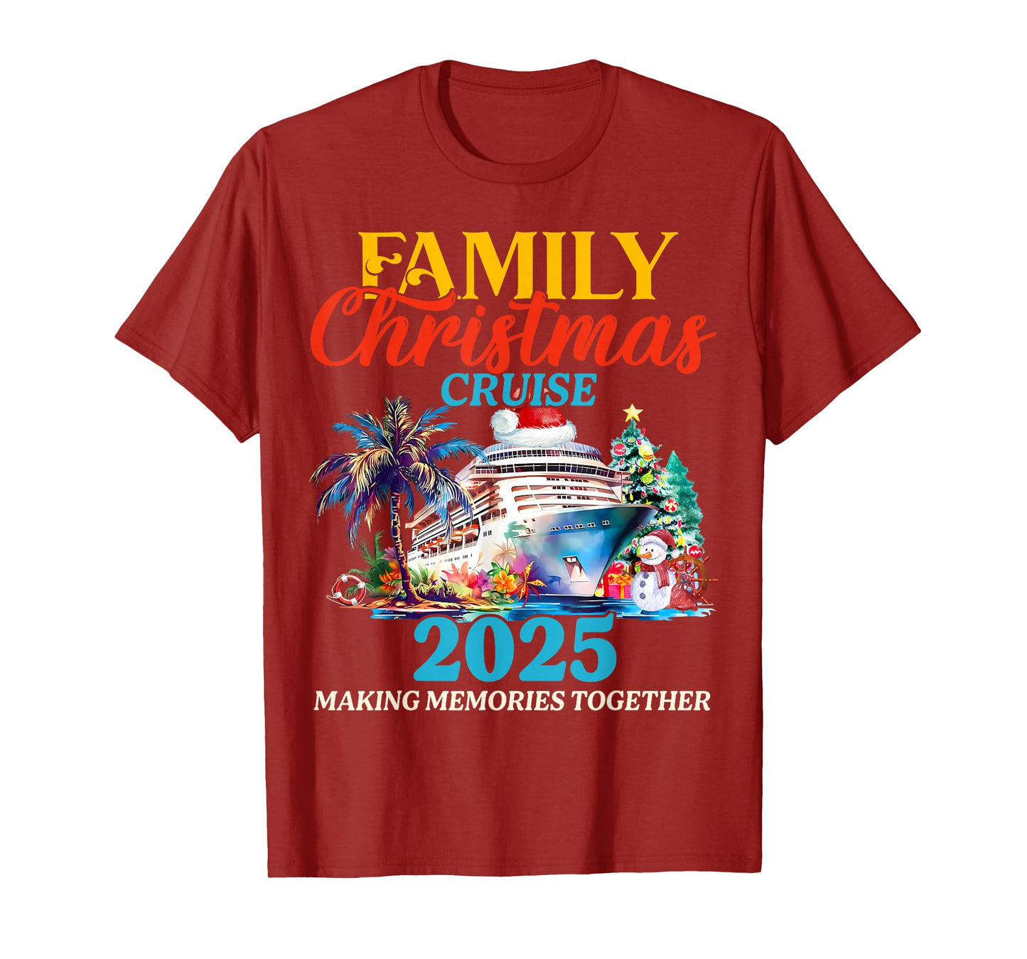 Family Christmas Cruise 2025 Matching Family Cruise Holiday T-Shirt