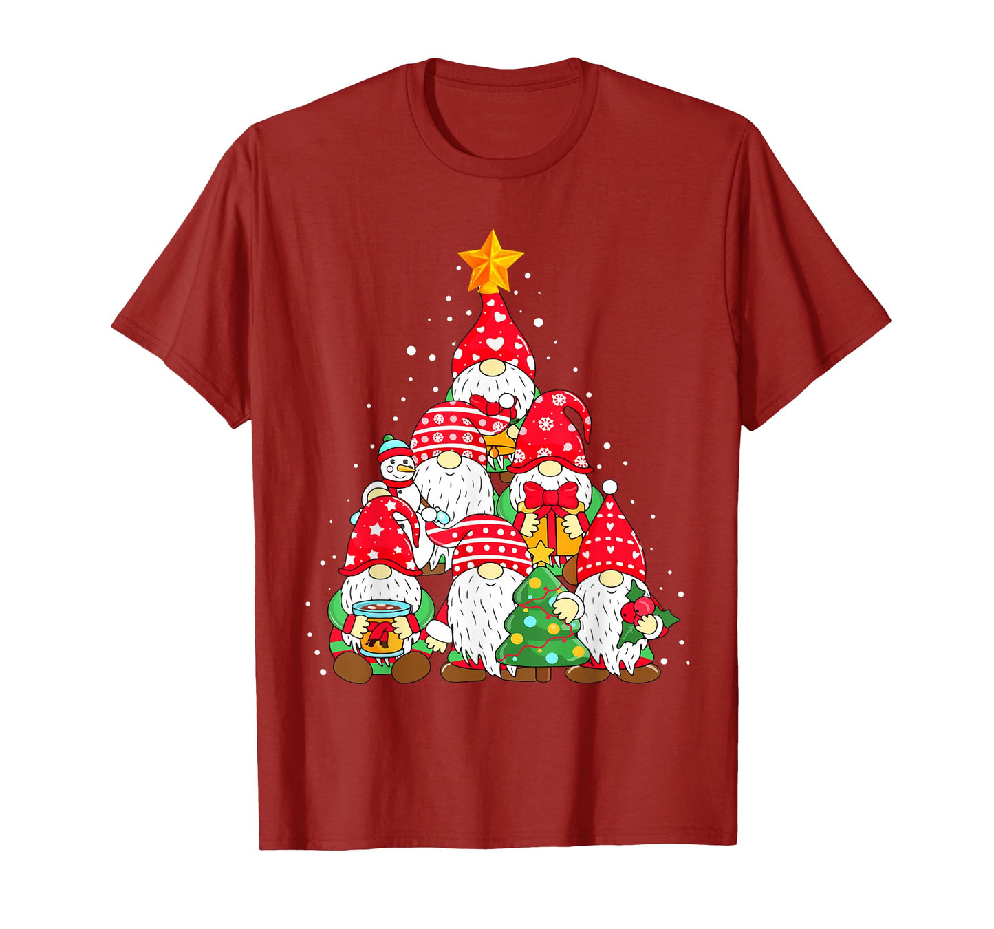 Christmas Gnome Shirt for Family Pajamas Gnome Xmas Tree T-Shirt