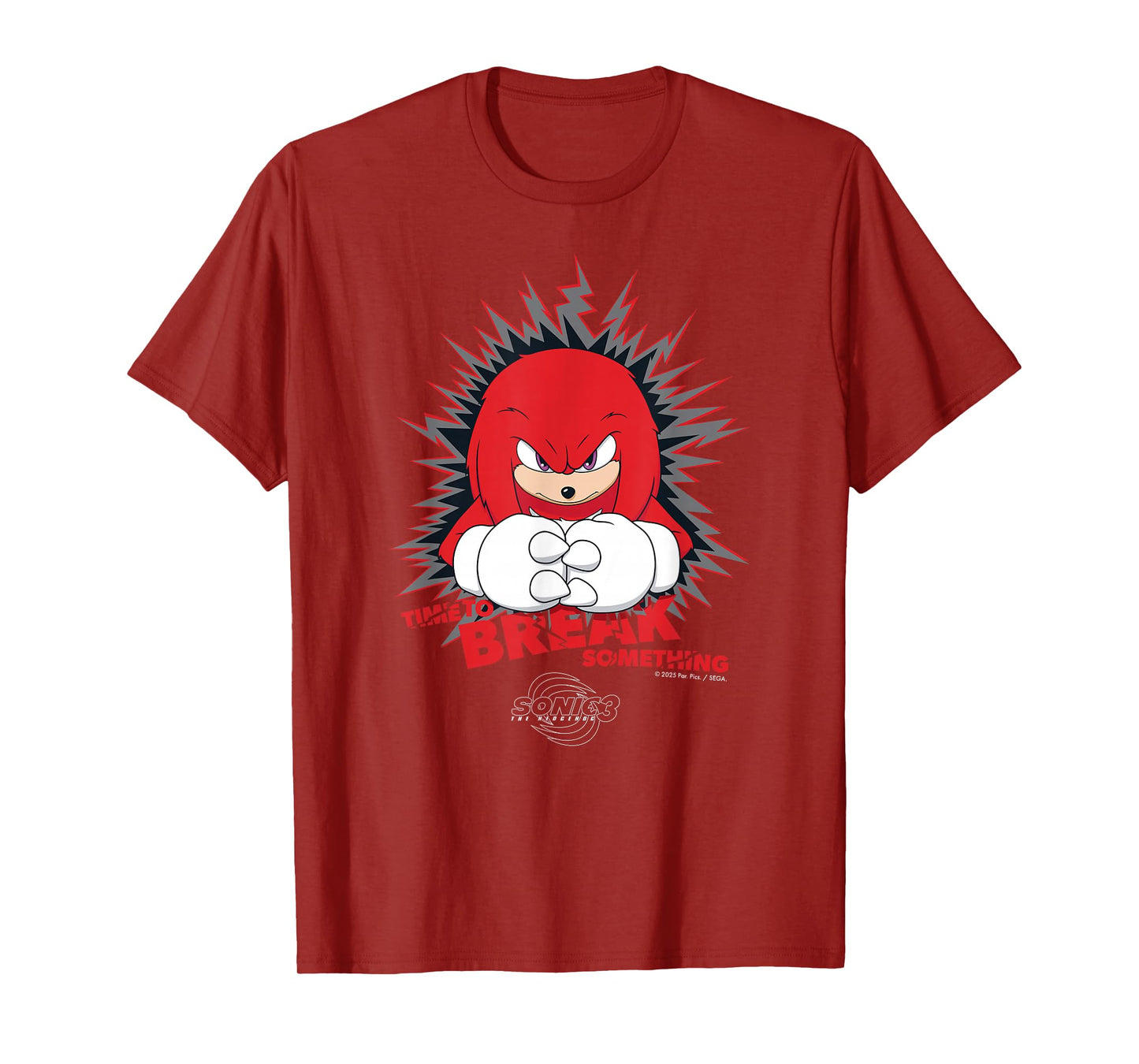 Sonic the Hedgehog 3 - Knuckles "Time to Break Something" T-Shirt