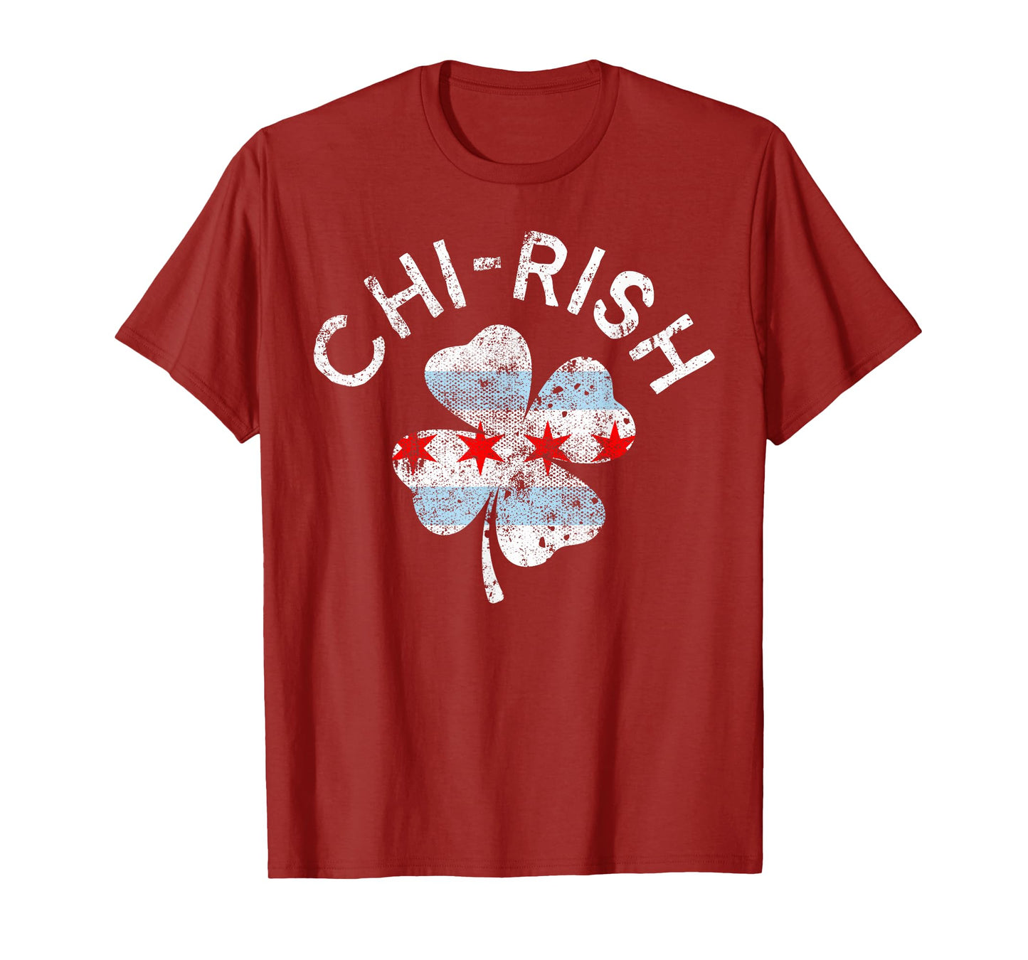 Chi-rish Chicago Flag Lucky Clover St. Patrick's Day T-Shirt