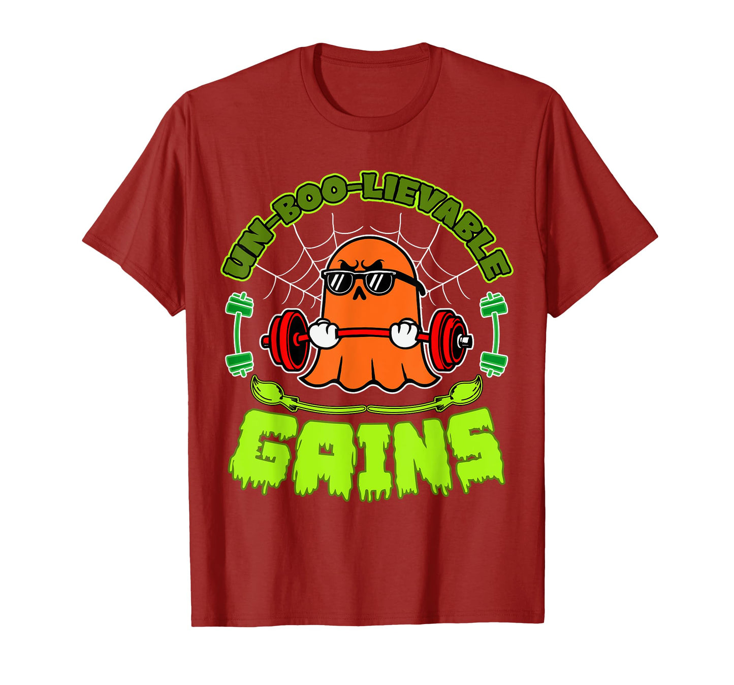 Halloween Workout Ghost Training With Barbell T-Shirt