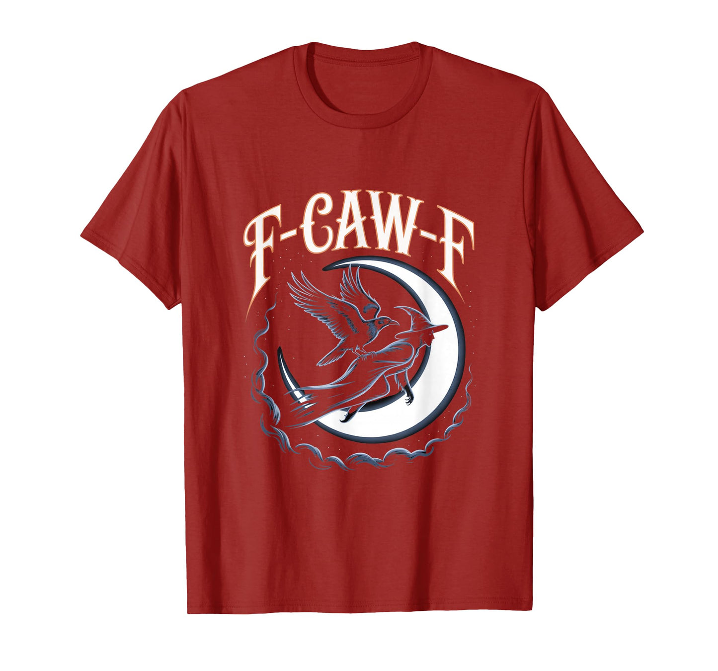 F-Caw-F Crow Funny Gothic Moon Black Bird Halloween T-Shirt