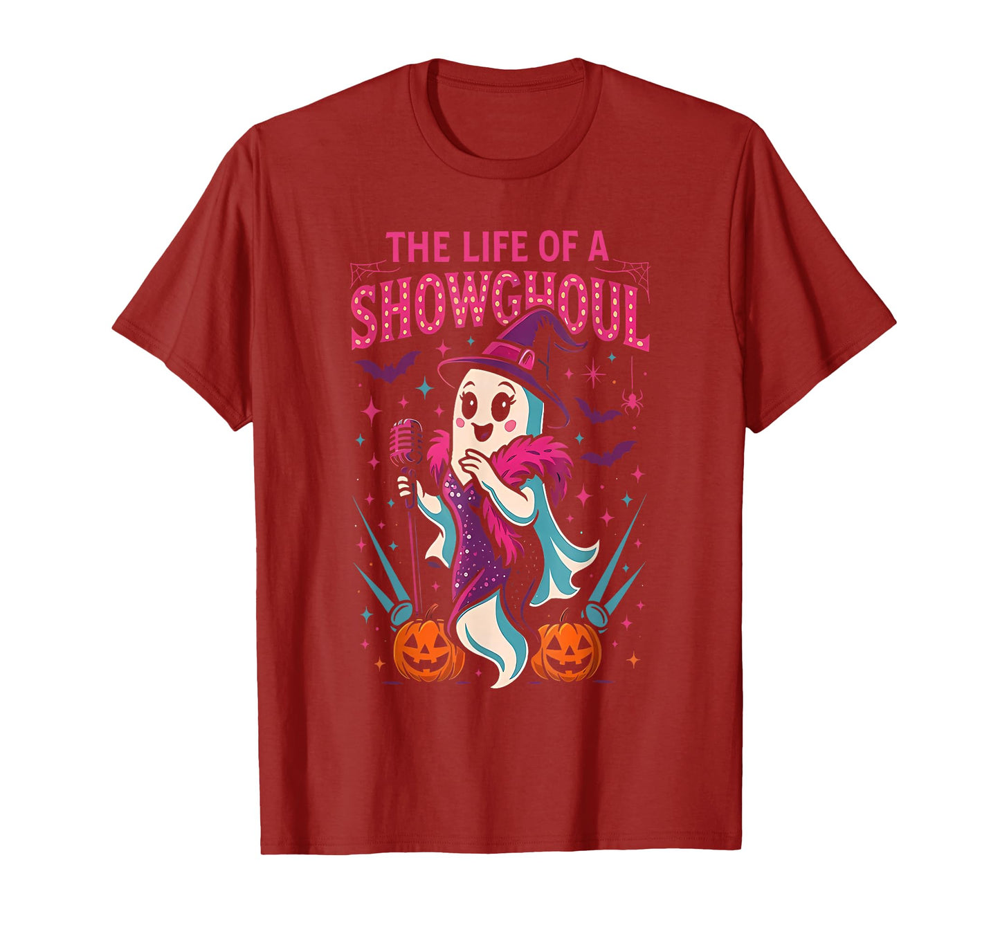 The Life of A Showghoul Witch Ghost Spooky Pumpkin Halloween T-Shirt