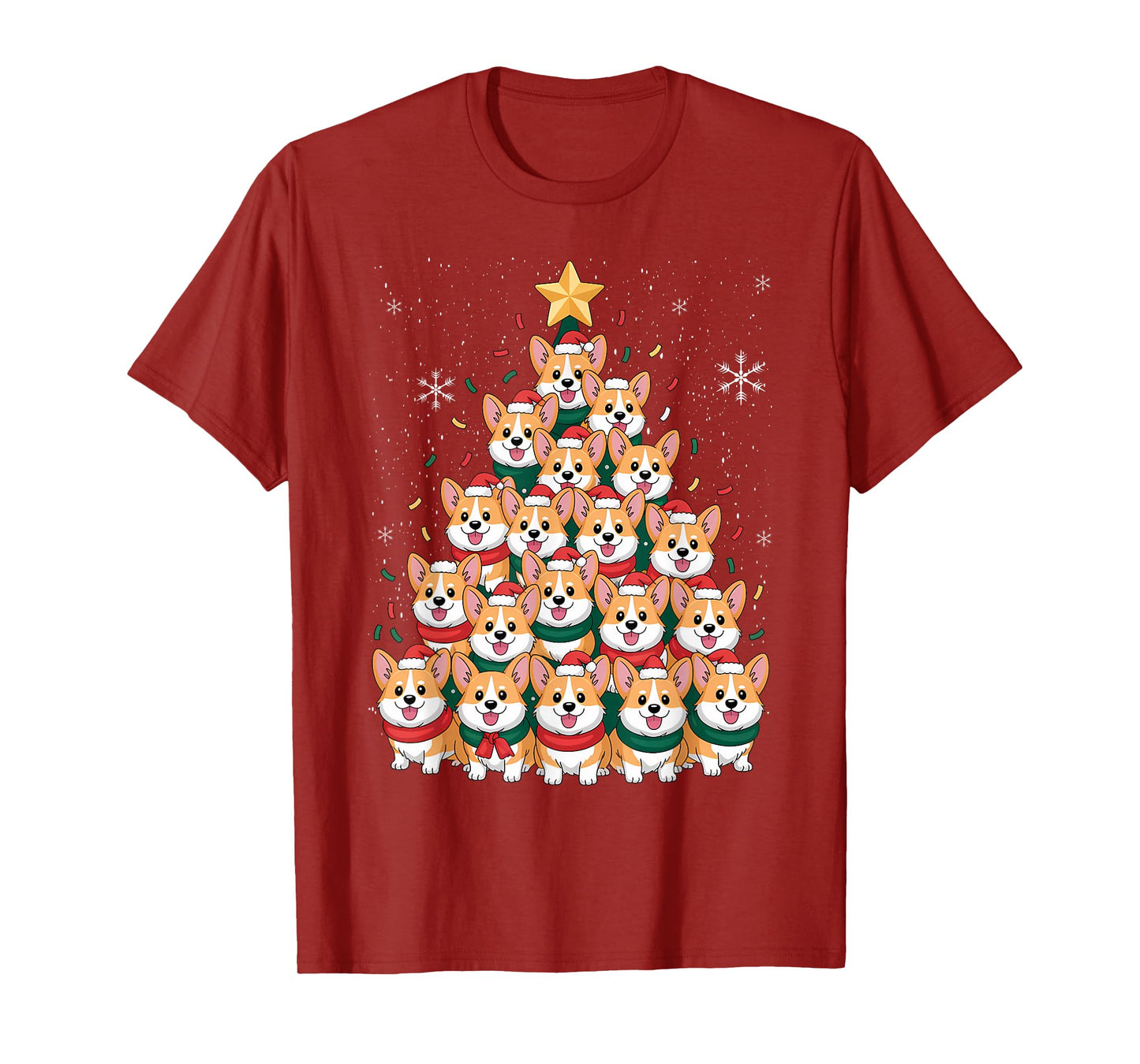 Corgi Christmas Tree Dog Santa Merry Corgmas Xmas Men Dogmas T-Shirt