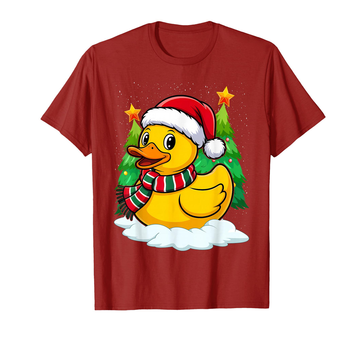with Santa Hat Cute Rubber Duck Christmas T-Shirt
