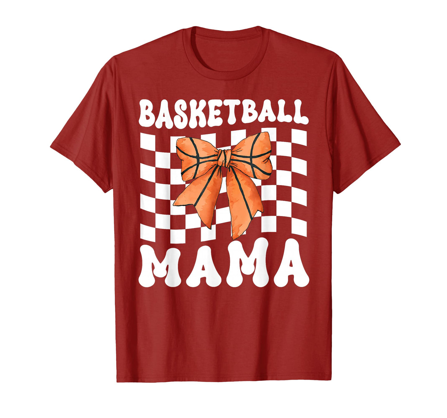 Basketball Mama Coquette Bow Game Day Funny Sports Lover Mom T-Shirt