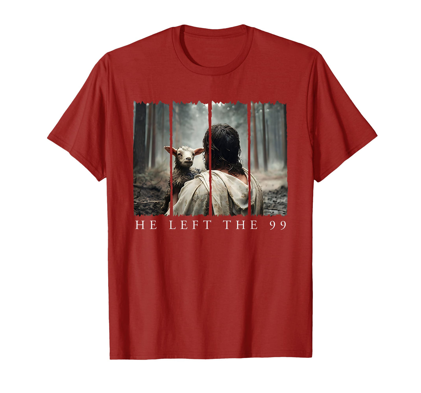 Popular He Left The 99 Jesus Cool Christian Scripture Bible T-Shirt
