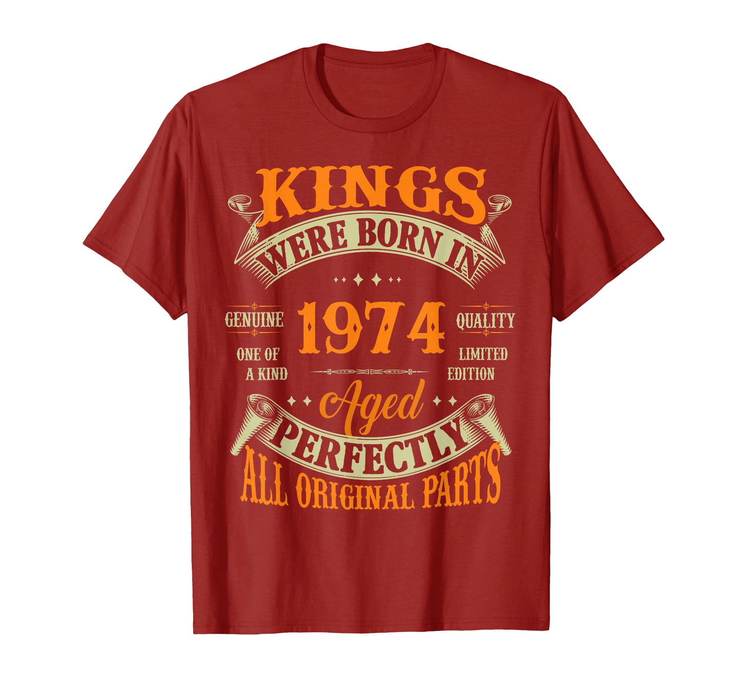 Vintage Kings Born In 1974 51st Birthday Tee 51 Years Old T-Shirt
