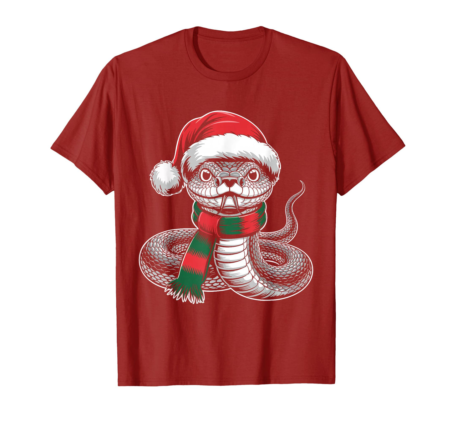 Rattlesnake Xmas Santa Hat Scarf Christmas Costume T-Shirt