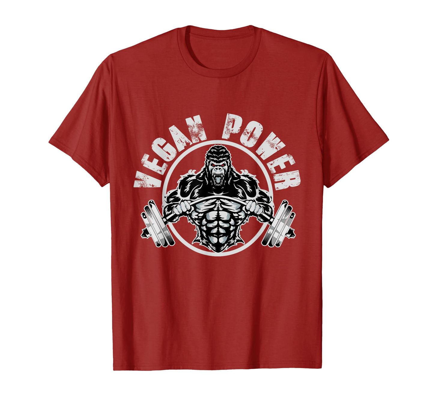 Vegan Power - Vegan Muscle Gorilla Bodybuilder Workout T-Shirt