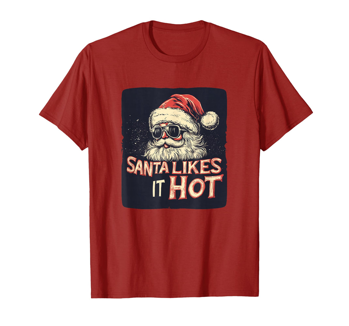 Funny Naughty Santa Likes it Hot Speech Costume T-Shirt