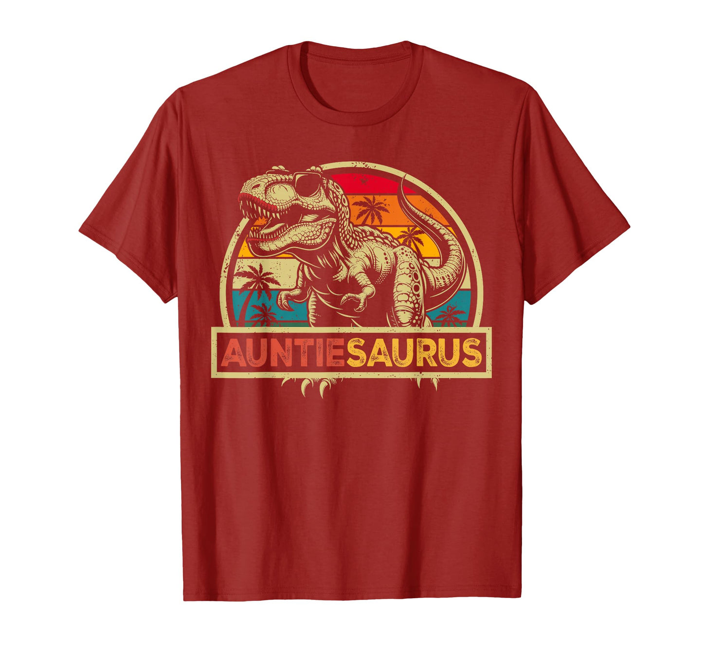 Auntiesaurus T Rex Dinosaur Auntie Saurus Family Matching T-Shirt