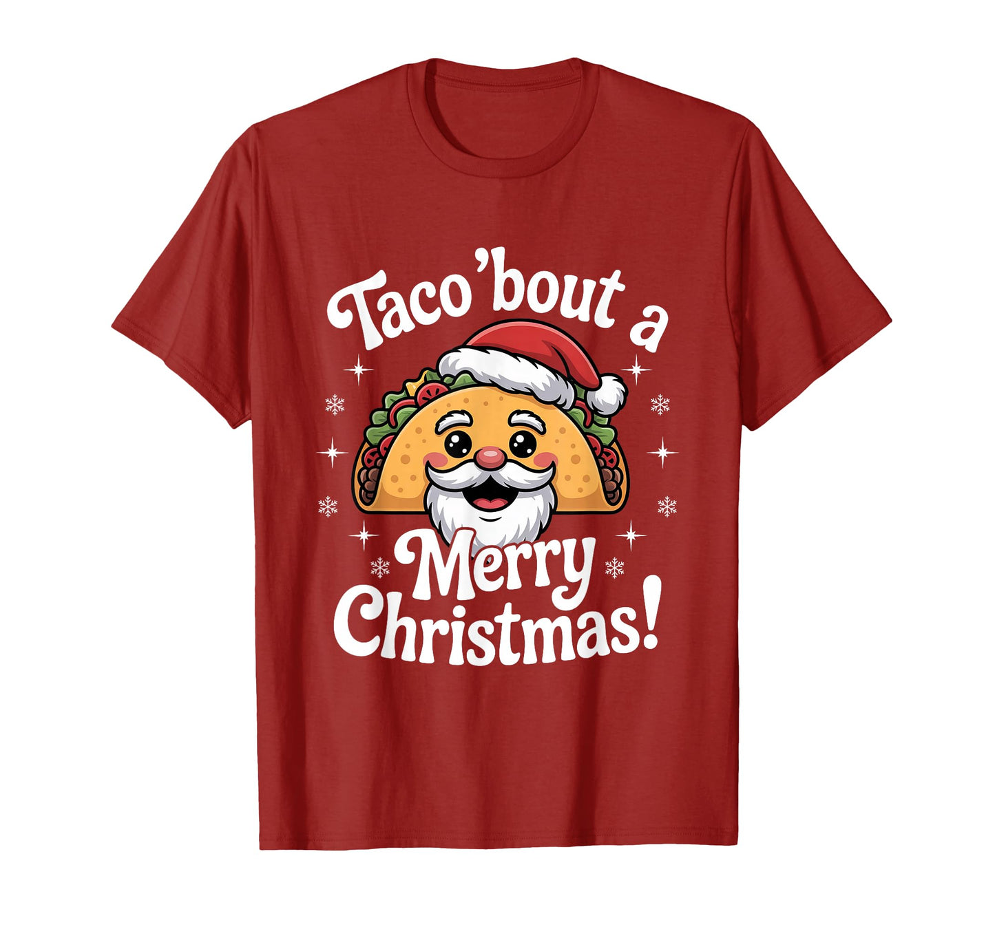 Taco ‘Bout a Merry Christmas Food Puns Mexican Santa Claus T-Shirt
