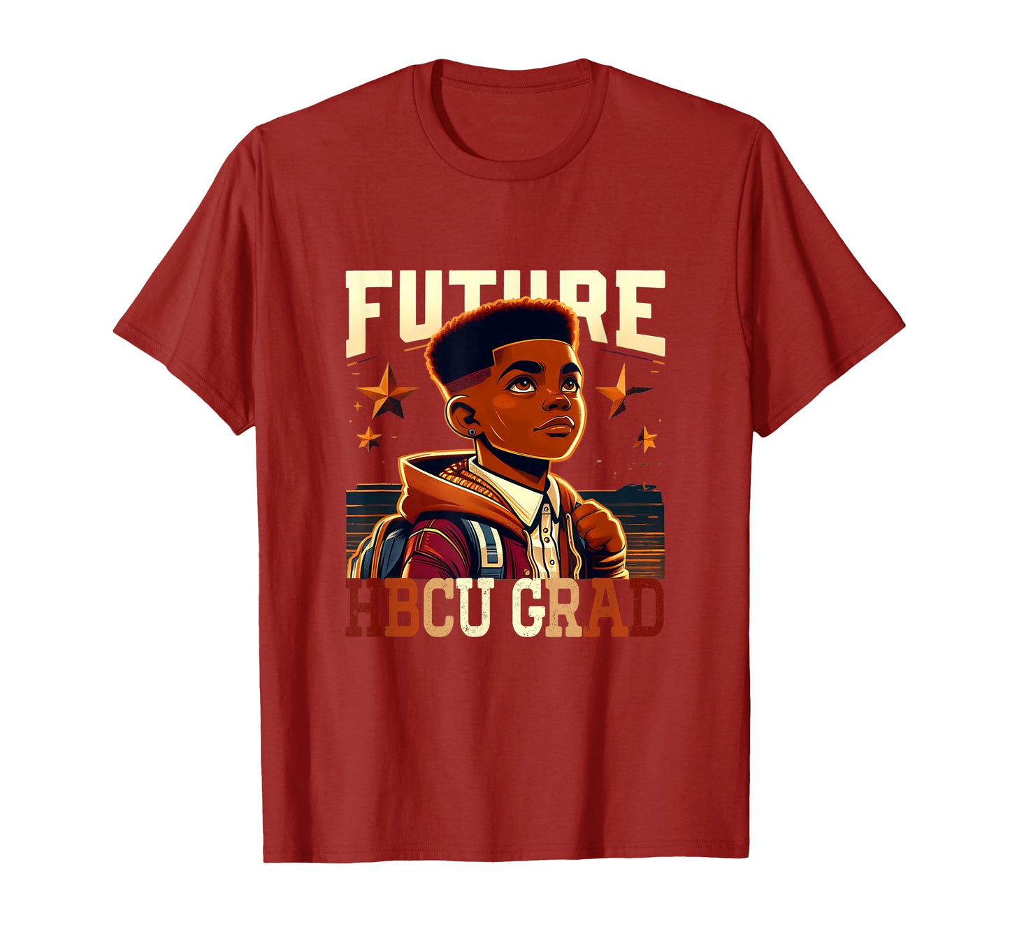 Future HBCU Grad kids Black Boys Afro Black History Month T-Shirt